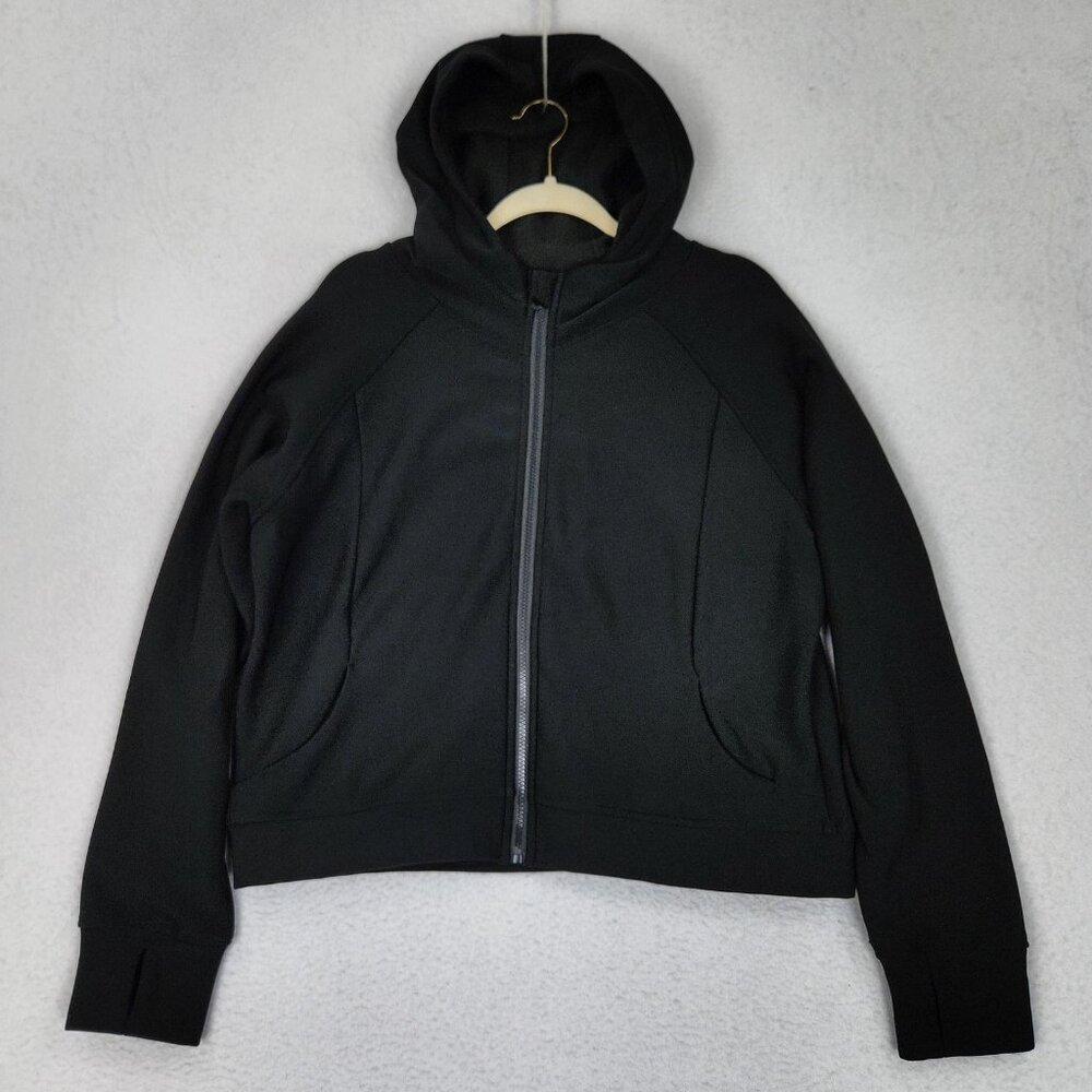 Angel Cult Jacket Womens XL Black Full Zip Hooded Hoodie Classic Casual